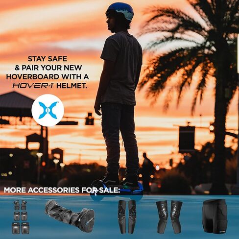 Hover-1 Chrome Electric Hoverboard | 6MPH Top Speed, 6 Mile Range, 4.5HR Full-Charge, Built-In Bluetooth Speaker, Rider Modes: Beginner to Expert in Kuwait
