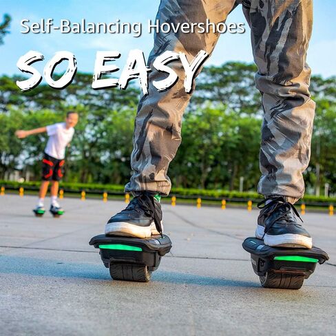 Gyroor Hoverboard Hovershoes-Gyroshoes S300 Electric Hover Shoes Hoverboard مع أضواء LED، UL2272 معتمد ذاتي التوازن Hovershoes للأطفال والكبار in Kuwait
