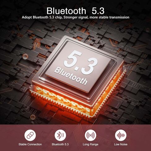 جهاز استقبال إرسال بلوتوث 5.3 من LOFICOPER، محول صوت بلوتوث طويل المدى، جهاز استقبال موسيقى لاسلكي مع قناة مزدوجة، منفذ Aux RCA 3.5 مم، للستيريو المنزلي والكمبيوتر المحمول ومكبرات الصوت in Saudi Arabia