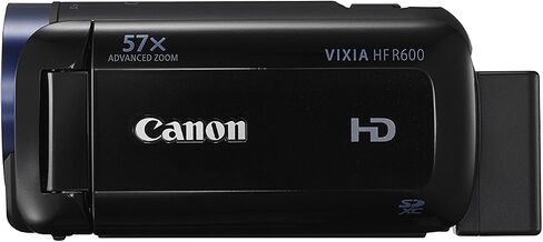 كاميرا فيديو Canon VIXIA HF R600 عالية الدقة مع شاشة لمس 3 بوصة وتكبير متقدم 57x - أسود (متجدد) in Saudi Arabia