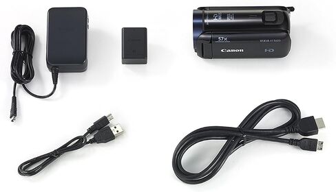 كاميرا فيديو Canon VIXIA HF R600 عالية الدقة مع شاشة لمس 3 بوصة وتكبير متقدم 57x - أسود (متجدد) in Saudi Arabia