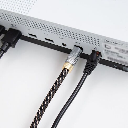 Cable Matters Toslink Cable (Toslink Optical Cable, Digital Optical Audio Cable) 6 Feet with Metal Connectors and Braided Jacket in Kuwait