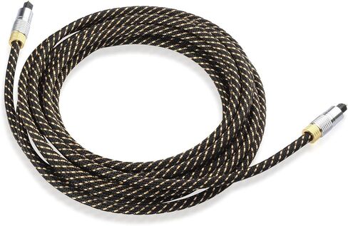 Cable Matters Toslink Cable (Toslink Optical Cable, Digital Optical Audio Cable) 6 Feet with Metal Connectors and Braided Jacket in Kuwait