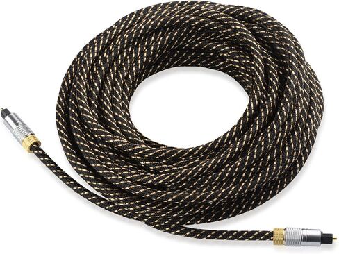 Cable Matters Toslink Cable (Toslink Optical Cable, Digital Optical Audio Cable) 6 Feet with Metal Connectors and Braided Jacket in Kuwait