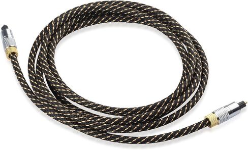 Cable Matters Toslink Cable (Toslink Optical Cable, Digital Optical Audio Cable) 6 Feet with Metal Connectors and Braided Jacket in Kuwait