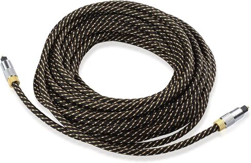 Cable Matters Toslink Cable (Toslink Optical Cable, Digital Optical Audio Cable) 6 Feet with Metal Connectors and Braided Jacket in Kuwait