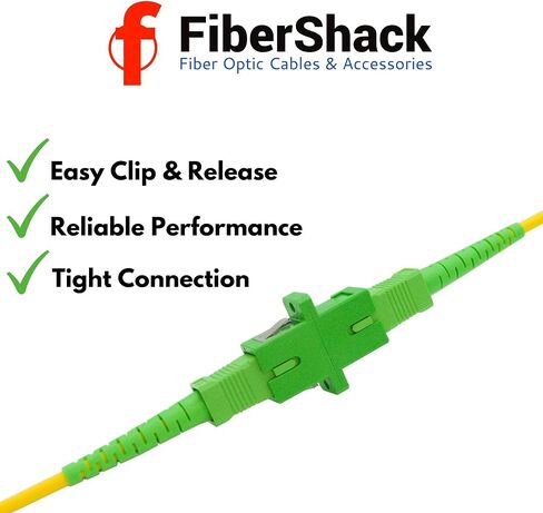 Fibershack - LC Coupler Tin - 20 Pack - Single Mode LC Fiber Couplers Set. LCUPC Fiber Adapters are Pre-Cleaned & Extend LCUPC Optical Cables. Connects SM Simplex or Duplex Cables in Kuwait