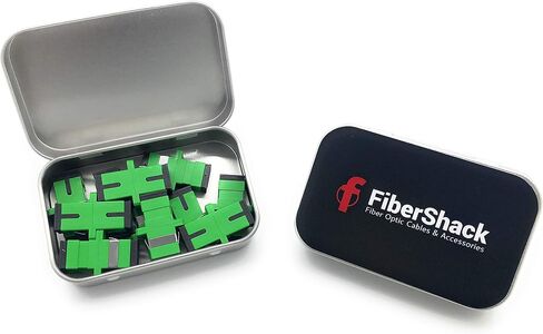 Fibershack - LC Coupler Tin - 20 Pack - Single Mode LC Fiber Couplers Set. LCUPC Fiber Adapters are Pre-Cleaned & Extend LCUPC Optical Cables. Connects SM Simplex or Duplex Cables in Kuwait