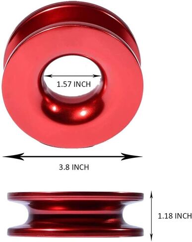 Winch Snatch Recovery Ring for ATV UTV SUV Truck Recovery, Suitable for Soft Shackle (41000 lb, Red Ring, 1 Pack) in Saudi Arabia