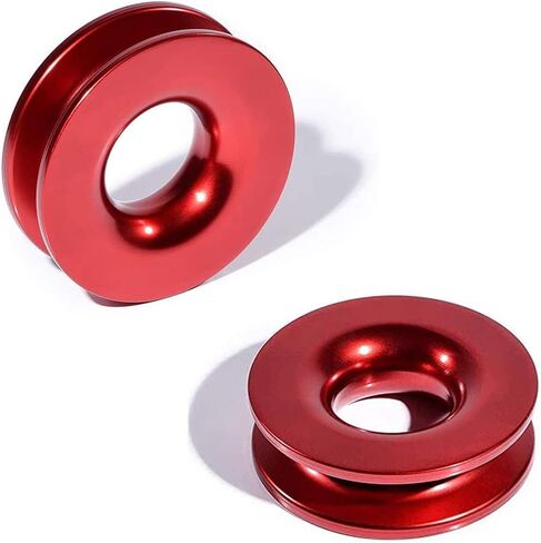 Winch Snatch Recovery Ring for ATV UTV SUV Truck Recovery, Suitable for Soft Shackle (41000 lb, Red Ring, 1 Pack) in Saudi Arabia