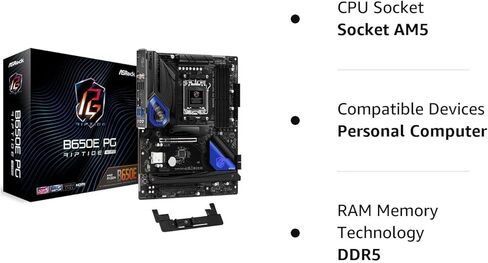 ASRock B650E PG Riptide WiFi AM5 Ryzen 7000 AMD B650 SATA 6Gb/s DDR5 ATX اللوحة الأم in Kuwait