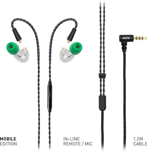 مجموعة الصوت المتقدمة ADV. شاشات داخل الأذن سلكية عالية الدقة موديل 3 (شفافة) in Kuwait