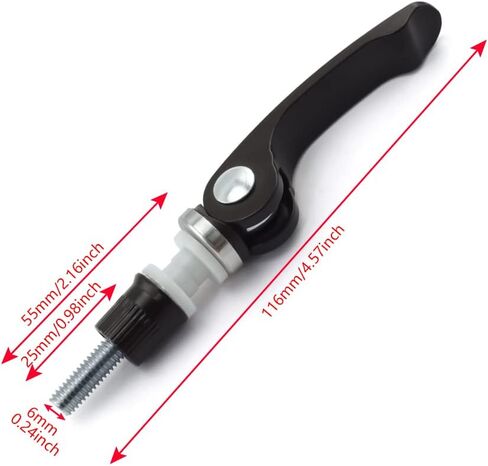 Bike Seat Post Clamp Quick Release Pin M6x55mm High-strength Aluminum Alloy Bicycle Seatpost Binder Bolt, 4PCS Black in Saudi Arabia