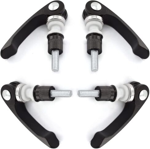 Bike Seat Post Clamp Quick Release Pin M6x55mm High-strength Aluminum Alloy Bicycle Seatpost Binder Bolt, 4PCS Black in Saudi Arabia