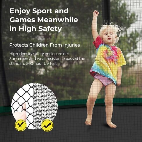 Upgraded 16FT 15FT 14FT 12FT Outdoor Trampoline for Kids and Adults, Large Backyard Pumpkin Trampoline with Sprinkler, Lights, Basketball Hoop, Net, and Storage Bag - Safe & Fun for 4-8 PL in Kuwait