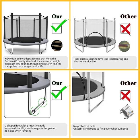 ترامبولين للأطفال - ترامبولين للأطفال في الأماكن المغلقة/الخارجية بطول 5 أقدام/ترامبولين للأطفال مع شبكة، ترامبولين دائري آمن صغير/للأطفال مع حاوية - هدية عيد ميلاد للأطفال in Kuwait