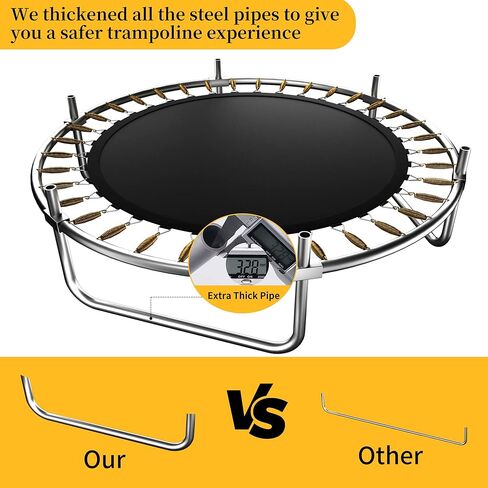 ترامبولين للأطفال - ترامبولين للأطفال في الأماكن المغلقة/الخارجية بطول 5 أقدام/ترامبولين للأطفال مع شبكة، ترامبولين دائري آمن صغير/للأطفال مع حاوية - هدية عيد ميلاد للأطفال in Kuwait