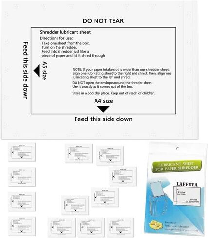 Paper Shredder Sharpening & Lubricant Sheets & Shredder Cleaning Sheets (12 Pack) in Saudi Arabia
