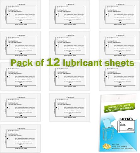 Paper Shredder Sharpening & Lubricant Sheets & Shredder Cleaning Sheets (12 Pack) in Saudi Arabia