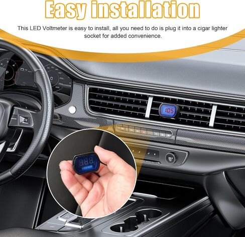 Suvnie 2 PCS Car LED Cigarette Lighter Voltmeter, DC 12V 24V Battery Voltage Digital Panel Meter, Universal Auto Electric Volt Gauge Monitor, Car Accessories for Motorcycle Truck in Saudi Arabia