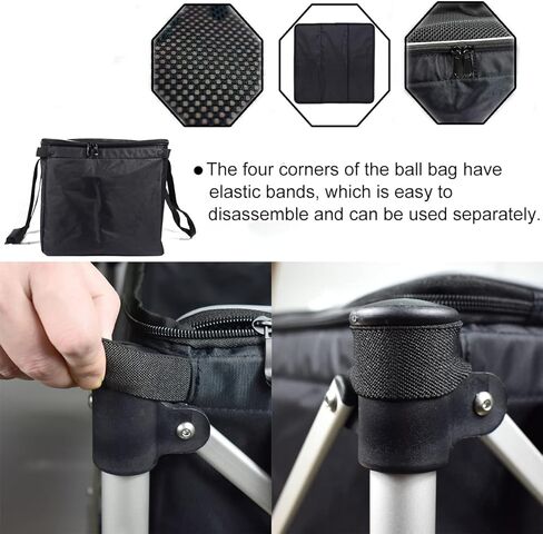 TNZMART كرة التنس قادوس مع عجلات سلة كرة التنس المحمولة سلة كرة التنس للسفر تحمل كرة التنس PickleBalls in Kuwait