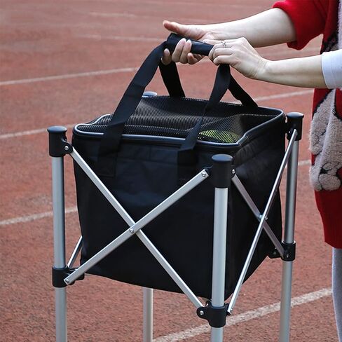 TNZMART كرة التنس قادوس مع عجلات سلة كرة التنس المحمولة سلة كرة التنس للسفر تحمل كرة التنس PickleBalls in Kuwait