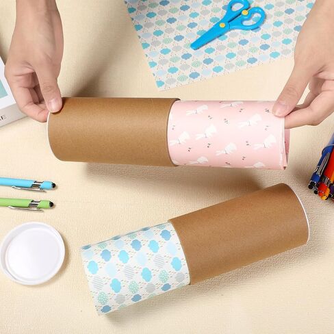 20 Pack Mailing Tubes with Caps Poster Holder Tube 3 x 6 Inch Round Cardboard Mailers for Artwork Advent Calendars Classroom Craft Shipping DIY Projects Gifts Packing Maps Packaging, Brown in Saudi Arabia