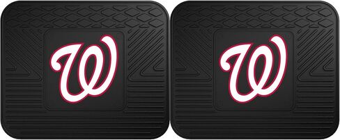 سجادات سيارة FANMATS 12347 MLB Washington Nationals للصف الخلفي - مجموعة من قطعتين، 14 بوصة. × 17 بوصة، حماية من جميع الأحوال الجوية، ملاءمة عالمية، تصميم خزان عميق، شعار الفريق المصبوب in Kuwait