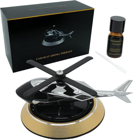 Joyfunky Car Air Fresheners with Solar Rotation, Creative Car Perfume Decoration, Relieve Stress and Purifie Odors, Use at Car Office and Home, Gold in Saudi Arabia