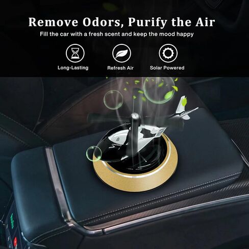 Joyfunky Car Air Fresheners with Solar Rotation, Creative Car Perfume Decoration, Relieve Stress and Purifie Odors, Use at Car Office and Home, Gold in Saudi Arabia