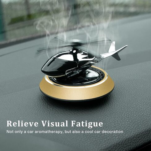 Joyfunky Car Air Fresheners with Solar Rotation, Creative Car Perfume Decoration, Relieve Stress and Purifie Odors, Use at Car Office and Home, Gold in Saudi Arabia