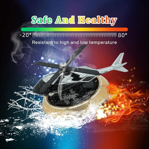 Joyfunky Car Air Fresheners with Solar Rotation, Creative Car Perfume Decoration, Relieve Stress and Purifie Odors, Use at Car Office and Home, Gold in Saudi Arabia