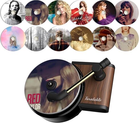 12Pcs Swifters Merch Air Fireshener Car for Women,Record Player Car Air Fresheners Car Accessories Turntable Vent Clip Gift for Music Fan in Saudi Arabia