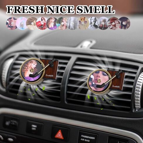 12Pcs Swifters Merch Air Fireshener Car for Women,Record Player Car Air Fresheners Car Accessories Turntable Vent Clip Gift for Music Fan in Saudi Arabia