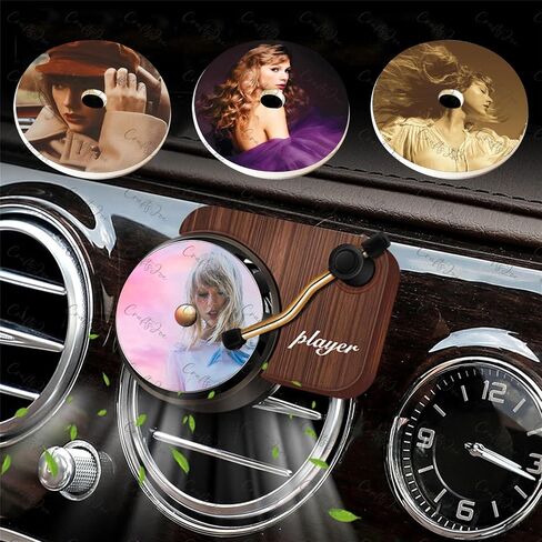 12Pcs Swifters Merch Air Fireshener Car for Women,Record Player Car Air Fresheners Car Accessories Turntable Vent Clip Gift for Music Fan in Saudi Arabia