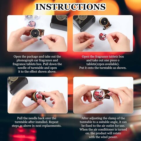 12Pcs Swifters Merch Air Fireshener Car for Women,Record Player Car Air Fresheners Car Accessories Turntable Vent Clip Gift for Music Fan in Saudi Arabia