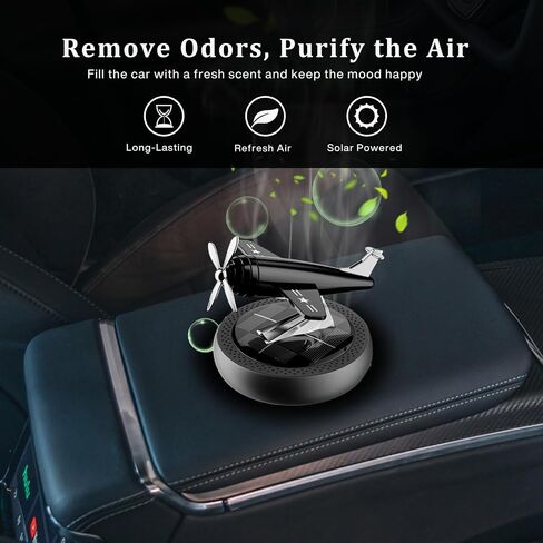 Joyfunky Car Air Fresheners with Solar Rotation, Creative Car Perfume Decoration, Relieve Stress and Purifie Odors, Use at Car Office and Home, Gold in Saudi Arabia