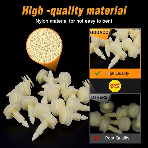 GOOACC 25 Front Door Trim Panel Retainers Clips Replaces for GM 10153057 Chevy Buick GMC Jimmy Pontiac Grand Prix 8mm Hole - 25pcs in Saudi Arabia