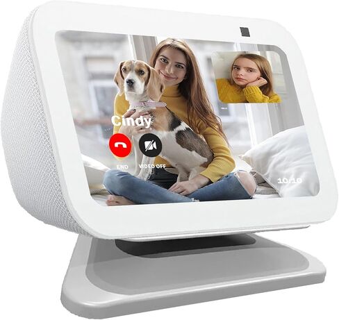 Adjustable Stand for All-new Echo Show 5 (3rd Gen), Smart Display Magnetic Stand Mount Compatible with Echo Show 5 (3rd Gen, 2023 release), with 360 Degree Rotation Tilt and Anti-Slip Base (Black) in Kuwait