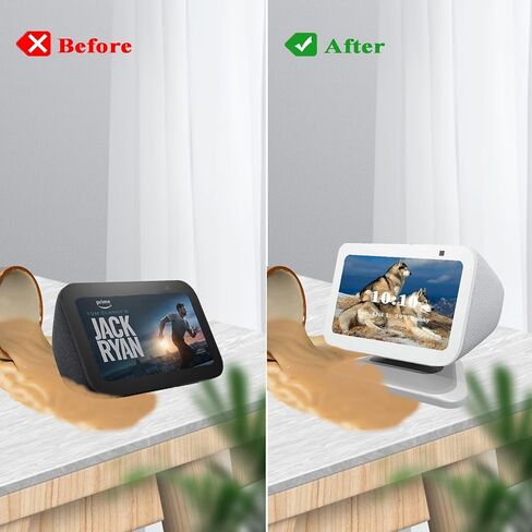 Adjustable Stand for All-new Echo Show 5 (3rd Gen), Smart Display Magnetic Stand Mount Compatible with Echo Show 5 (3rd Gen, 2023 release), with 360 Degree Rotation Tilt and Anti-Slip Base (Black) in Kuwait