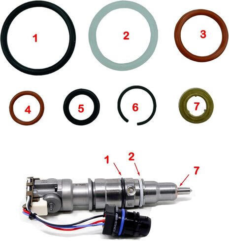 مجموعة سدادات الحاقن KOHUIPU G2.8 مناسبة لسيارة Ford Powerstroke 4.5L LCF 2006-2010 6.0L 2003-2010 6.0L Navistar 2002.5-2010 3C3Z9229AA CM5055 1843682C91 (مجموعة من 8) in Kuwait
