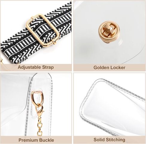 Clear Purse for Women, Clear Crossbody Bag Stadium Approved, Small Cute Clear Stadium Bag for Concerts Sports Events in Kuwait