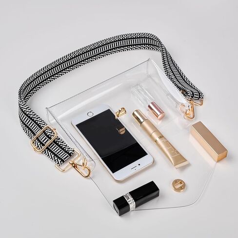 Clear Purse for Women, Clear Crossbody Bag Stadium Approved, Small Cute Clear Stadium Bag for Concerts Sports Events in Kuwait