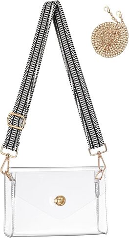 Clear Purse for Women, Clear Crossbody Bag Stadium Approved, Small Cute Clear Stadium Bag for Concerts Sports Events in Kuwait