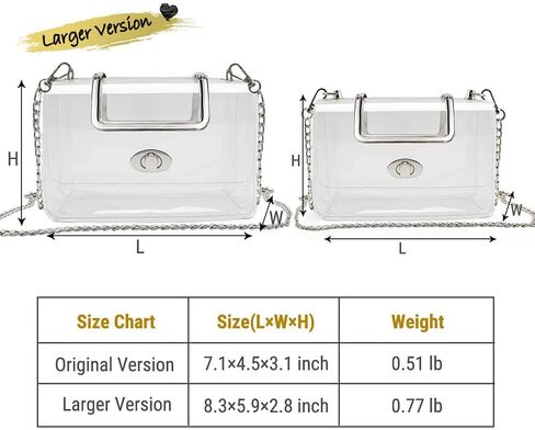COROMAY Clear Purse for Women, Clear Crossbody Bag, Clear Stadium Purse Handbags in Saudi Arabia