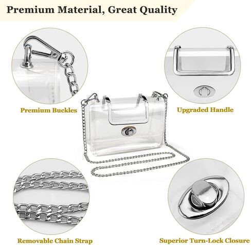 COROMAY Clear Purse for Women, Clear Crossbody Bag, Clear Stadium Purse Handbags in Saudi Arabia