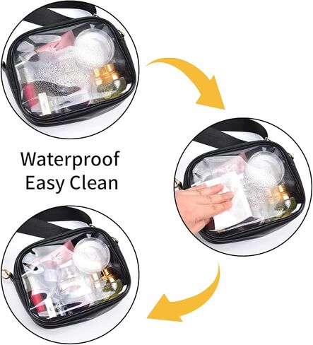 حقيبة Armiwiin الشفافة المعتمدة في الاستاد، حقيبة كروس شفافة مع حزام قابل للإزالة والتعديل لحدث الحفلات الرياضية in Kuwait