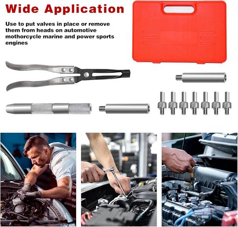 مجموعة إزالة ختم الصمام المكونة من 11 قطعة، أداة إزالة ختم جذع الصمام، مجموعة أدوات إصلاح محرك السيارات تتضمن كماشة ومآخذ ومقابض محرك ومحولات in Kuwait