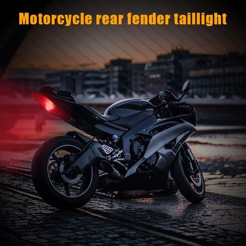 ZW Homeland Rear Fender Brake Tail Light LED Lamp Red with Bracket For Motorcycle Motocross Dirt Bike XR CRF KLX Enduro EXC Mountain Bike Stalls (Red Lens) in Saudi Arabia