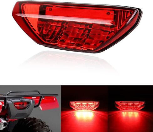 مصباح فرامل LED للدراجات النارية Cavauu ATV مقاوم للماء Honda TRX LED يستبدل # 33700-HN1-A71 متوافق مع Honda TRX 250 300 400EX Rancher 420 TRX400X 500 700 (قطعة واحدة) (أسود) in Kuwait